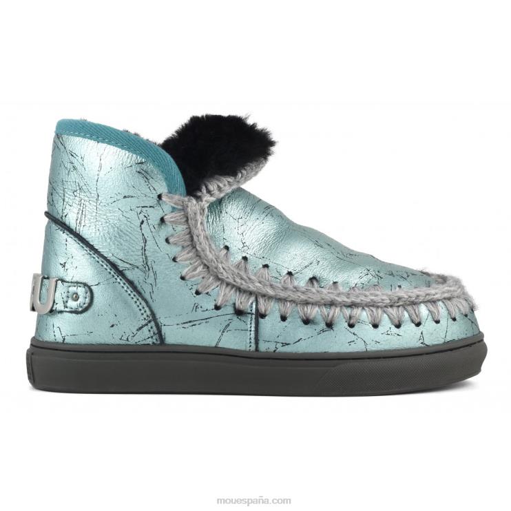 mujer zapatilla esquimal gran logo metalizado Mou NN6RX645 verde metalizado envejecido