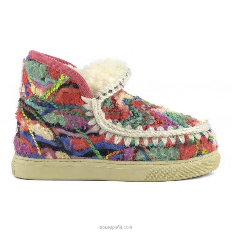 mujer zapatilla esquimal tejido etnico lana Mou NN6RX608 lana étnica multicolor