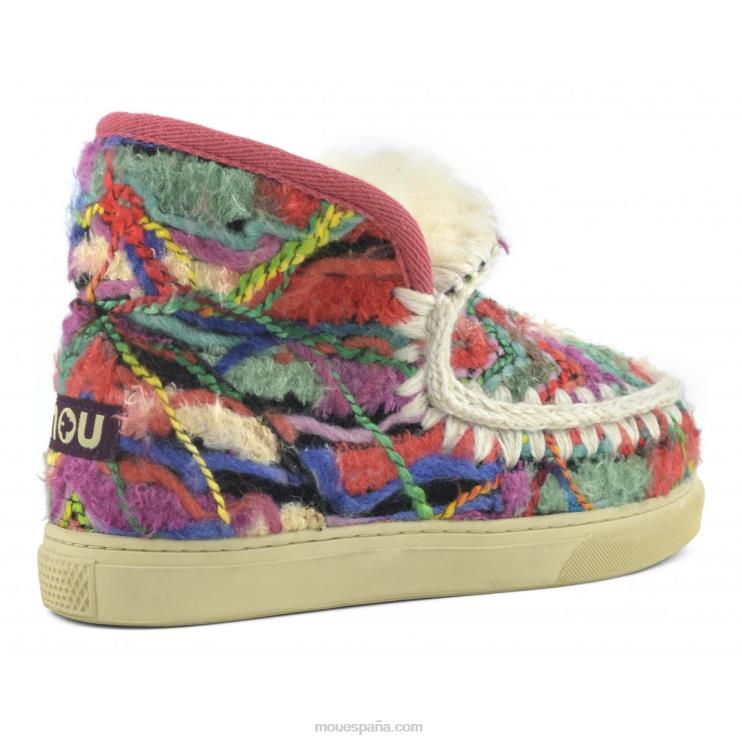 mujer zapatilla esquimal tejido etnico lana Mou NN6RX608 lana étnica multicolor
