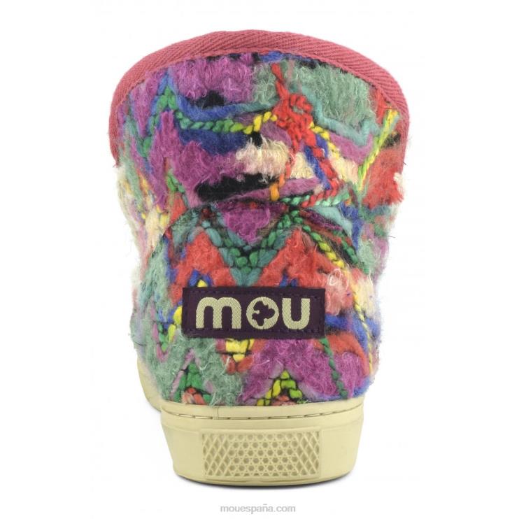 mujer zapatilla esquimal tejido etnico lana Mou NN6RX608 lana étnica multicolor