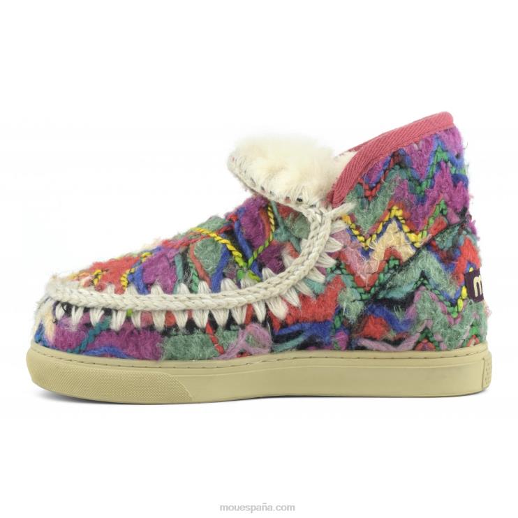 mujer zapatilla esquimal tejido etnico lana Mou NN6RX608 lana étnica multicolor