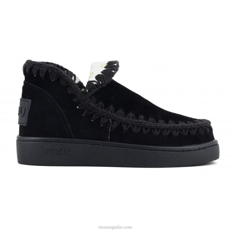 mujer zapatilla monocromática Mou NN6RX35 negro