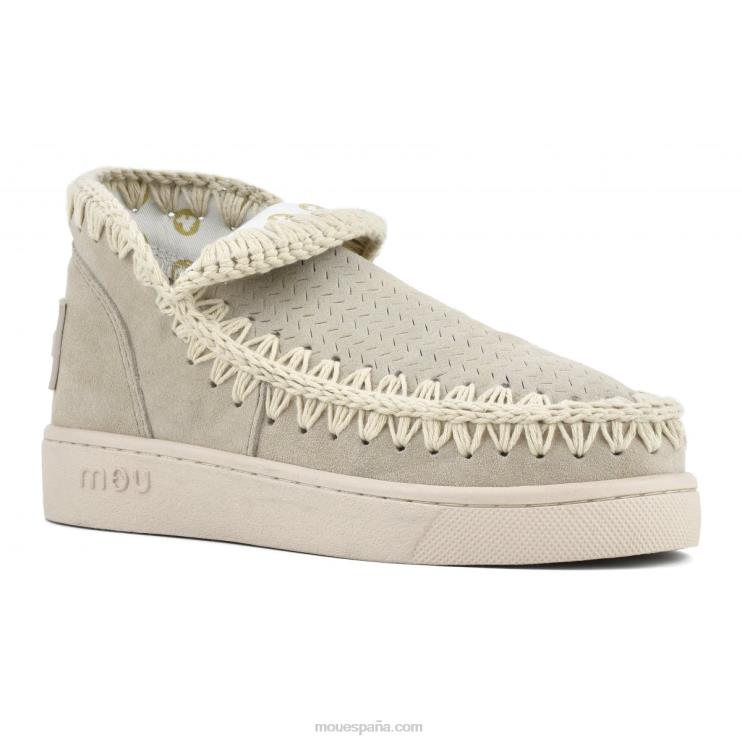 mujer zapatilla monocromática Mou NN6RX36 tiza