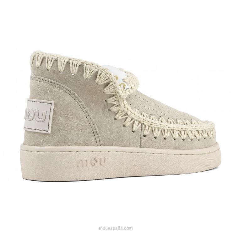 mujer zapatilla monocromática Mou NN6RX36 tiza