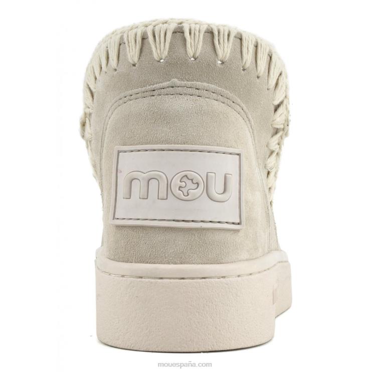 mujer zapatilla monocromática Mou NN6RX36 tiza