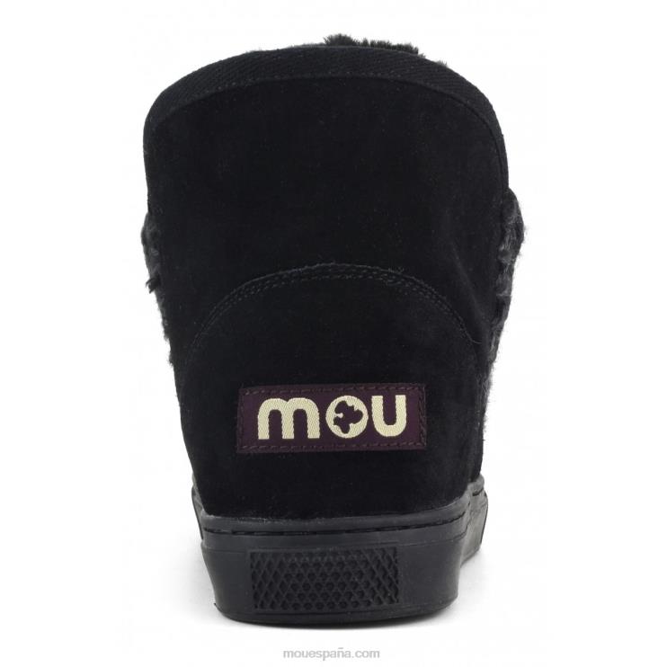 mujer zapatillas esquimales de ganchillo Mou NN6RX598 negro