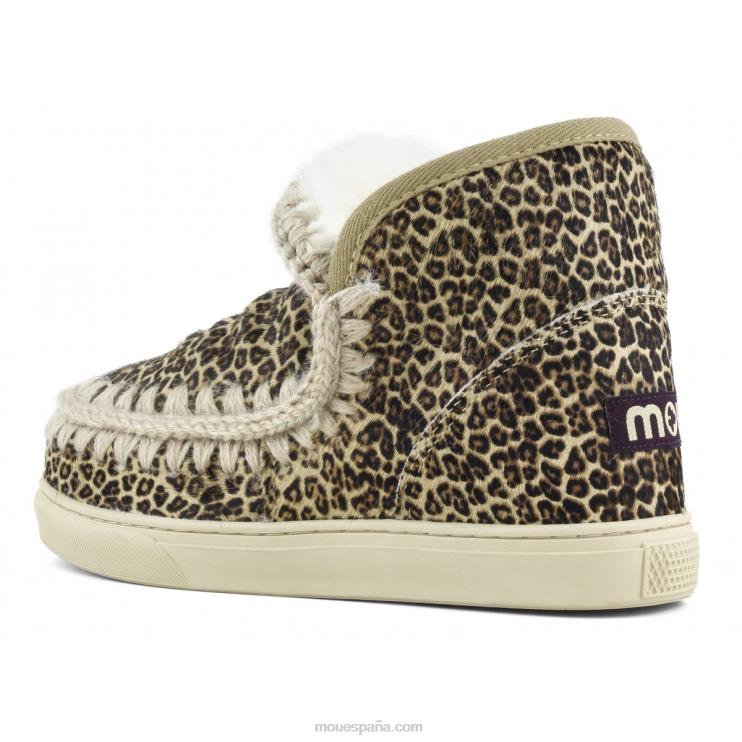 mujer zapatillas esquimales de piel de caballo Mou NN6RX676 piel de caballo pequeño guepardo leo
