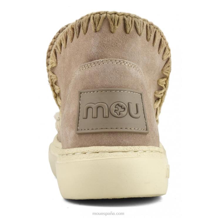 mujer costuras degradadas de gamuza audaz Mou NN6RX84 arena rosa (fundente)