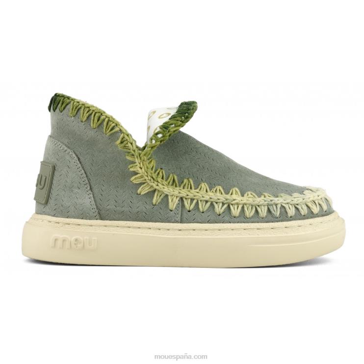 mujer costuras degradadas de zapatillas llamativas Mou NN6RX91 salvia de verano