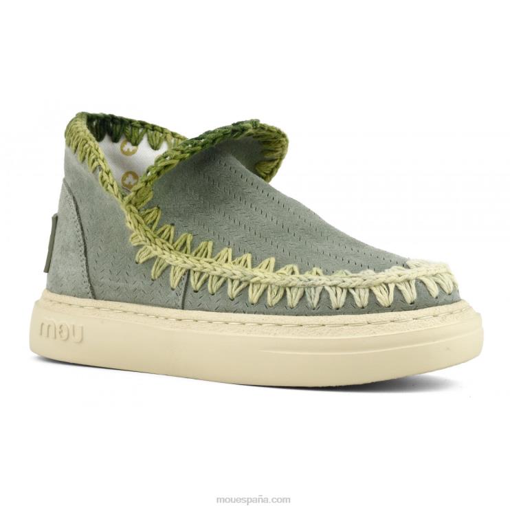 mujer costuras degradadas de zapatillas llamativas Mou NN6RX91 salvia de verano