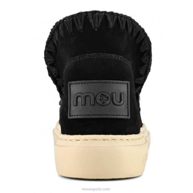 mujer gamuza audaz y lentejuelas Mou NN6RX80 negro