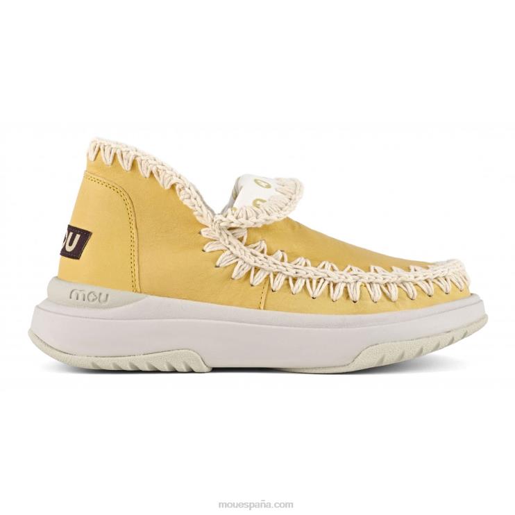 mujer jogger cuero liso Mou NN6RX107 caramelo