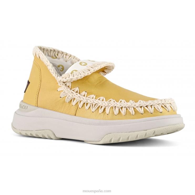 mujer jogger cuero liso Mou NN6RX107 caramelo