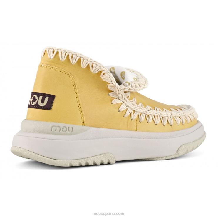 mujer jogger cuero liso Mou NN6RX107 caramelo