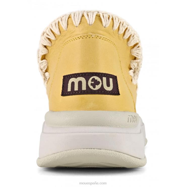 mujer jogger cuero liso Mou NN6RX107 caramelo