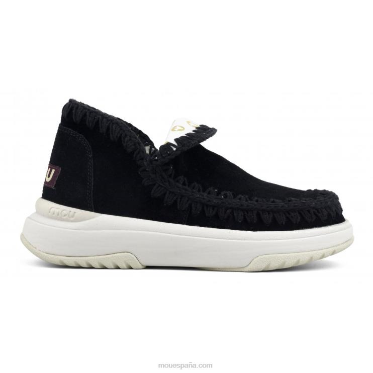 mujer jogger de gamuza Mou NN6RX101 negro