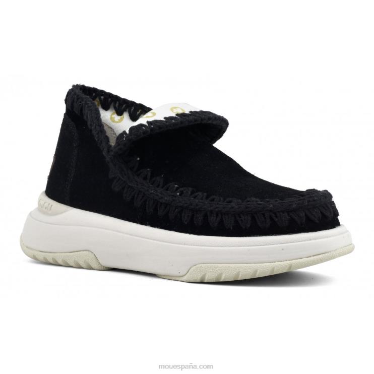 mujer jogger de gamuza Mou NN6RX101 negro