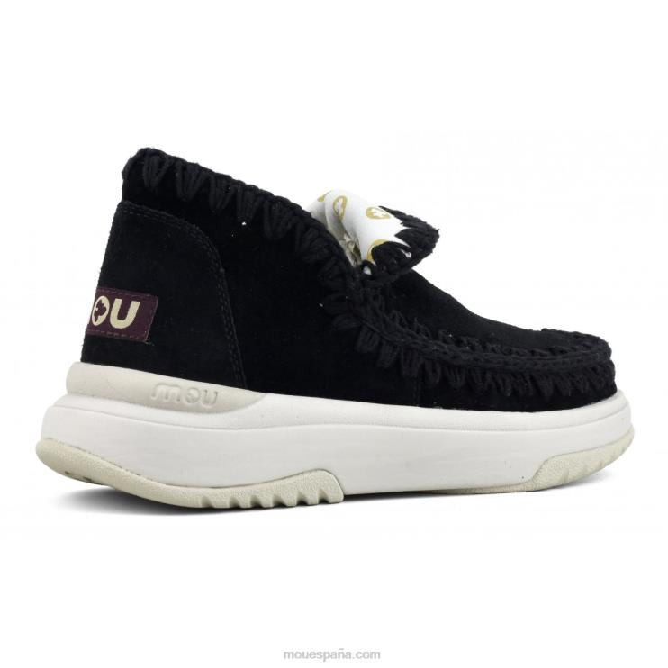 mujer jogger de gamuza Mou NN6RX101 negro