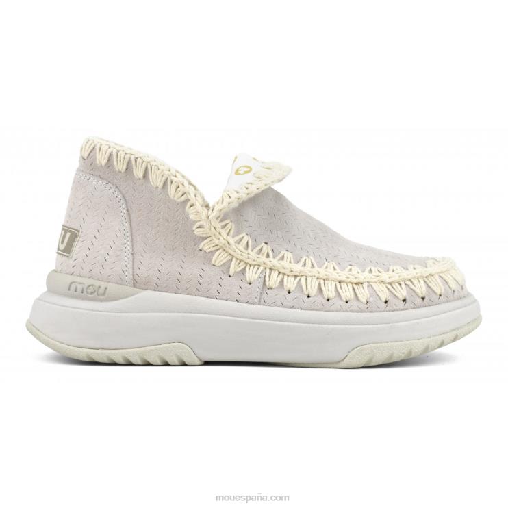 mujer jogger de gamuza Mou NN6RX102 tiza