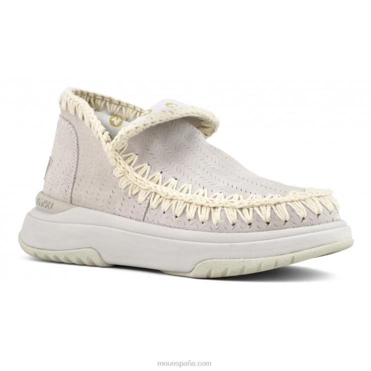 mujer jogger de gamuza Mou NN6RX102 tiza