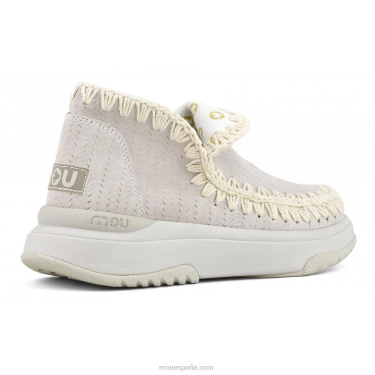 mujer jogger de gamuza Mou NN6RX102 tiza