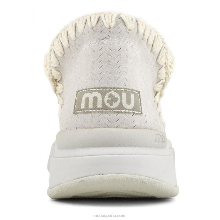 mujer jogger de gamuza Mou NN6RX102 tiza