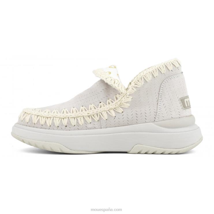 mujer jogger de gamuza Mou NN6RX102 tiza