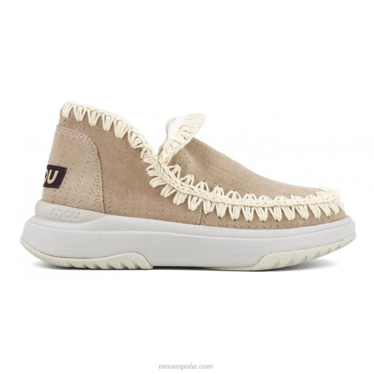 mujer jogger de gamuza Mou NN6RX103 arena rosa (fundente)