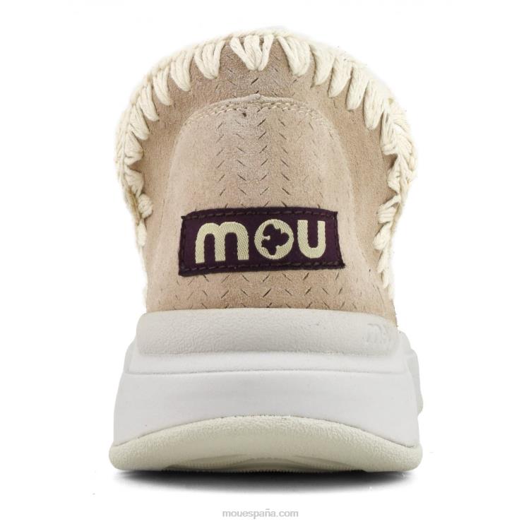 mujer jogger de gamuza Mou NN6RX103 arena rosa (fundente)