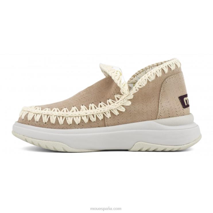 mujer jogger de gamuza Mou NN6RX103 arena rosa (fundente)