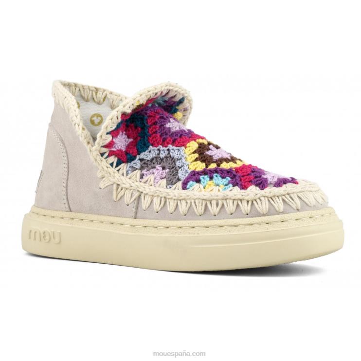 mujer parte superior de ganchillo audaz Mou NN6RX77 tiza