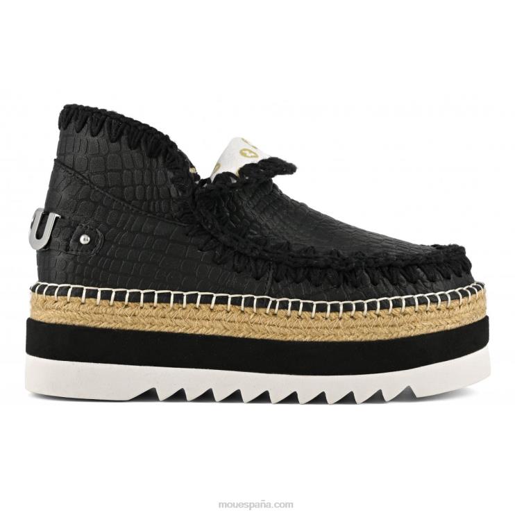 mujer cuero especial esquimal yute Mou NN6RX211 negro