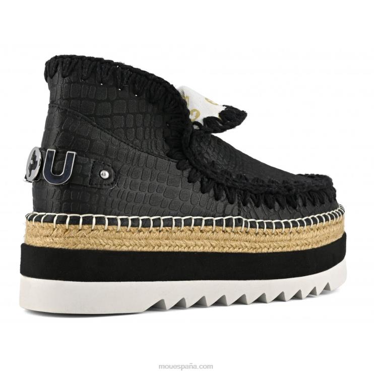 mujer cuero especial esquimal yute Mou NN6RX211 negro