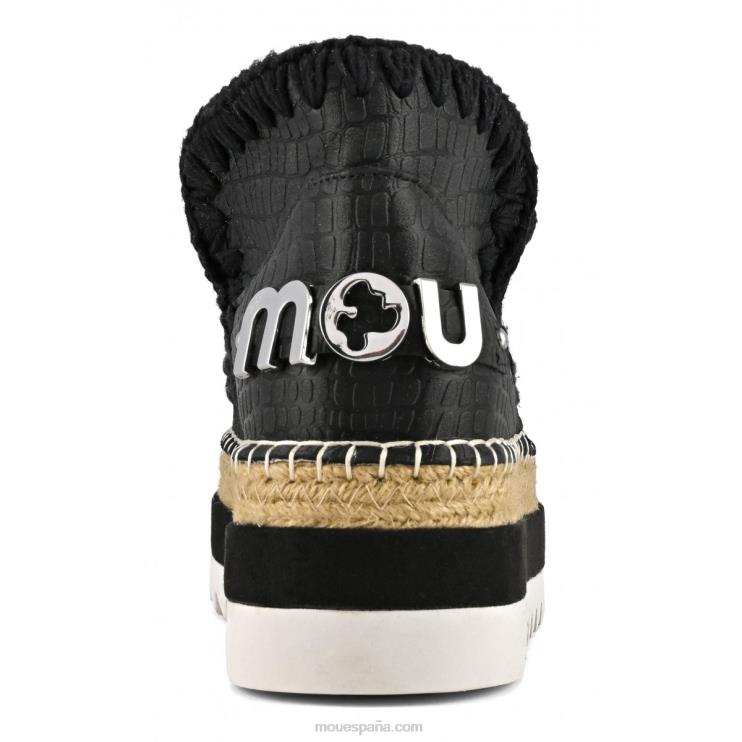 mujer cuero especial esquimal yute Mou NN6RX211 negro
