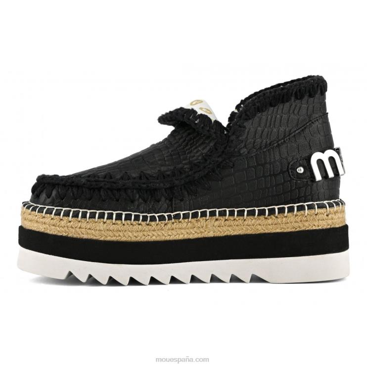 mujer cuero especial esquimal yute Mou NN6RX211 negro