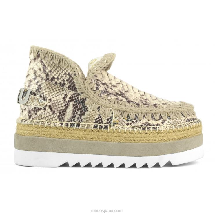 mujer cuero especial esquimal yute Mou NN6RX212 serpiente de roca