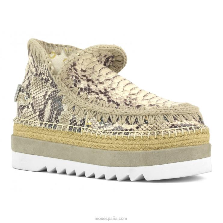 mujer cuero especial esquimal yute Mou NN6RX212 serpiente de roca