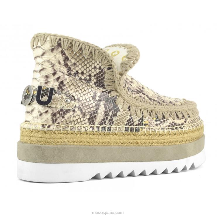 mujer cuero especial esquimal yute Mou NN6RX212 serpiente de roca