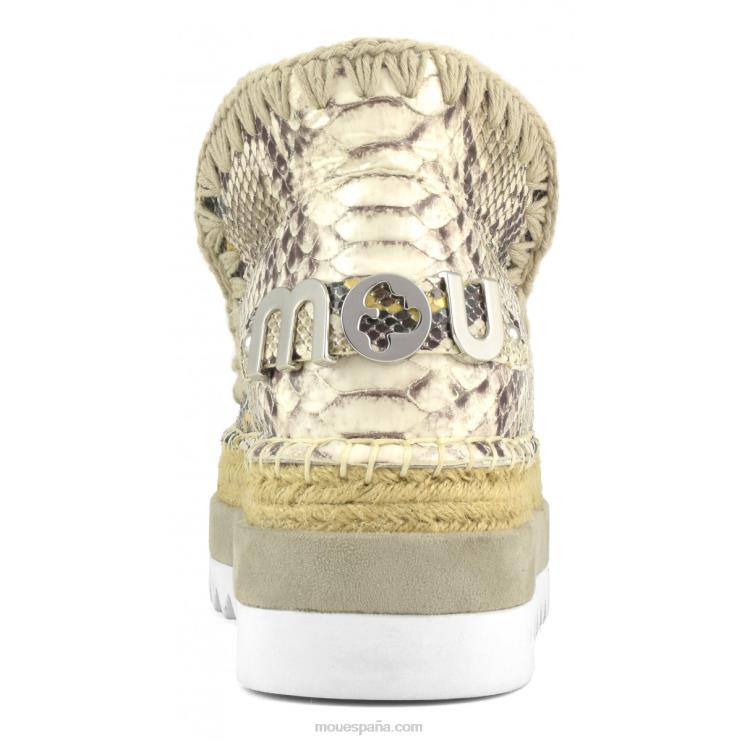 mujer cuero especial esquimal yute Mou NN6RX212 serpiente de roca