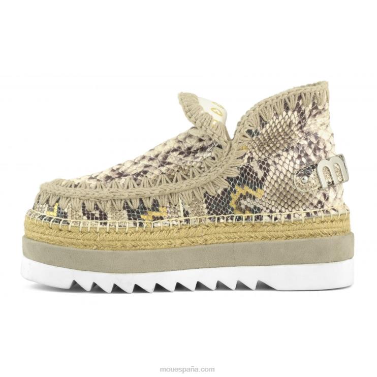 mujer cuero especial esquimal yute Mou NN6RX212 serpiente de roca