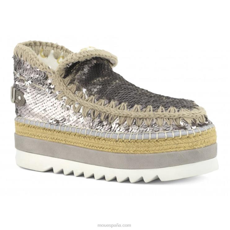 mujer lentejuelas de yute esquimal Mou NN6RX217 lentejuelas bronce