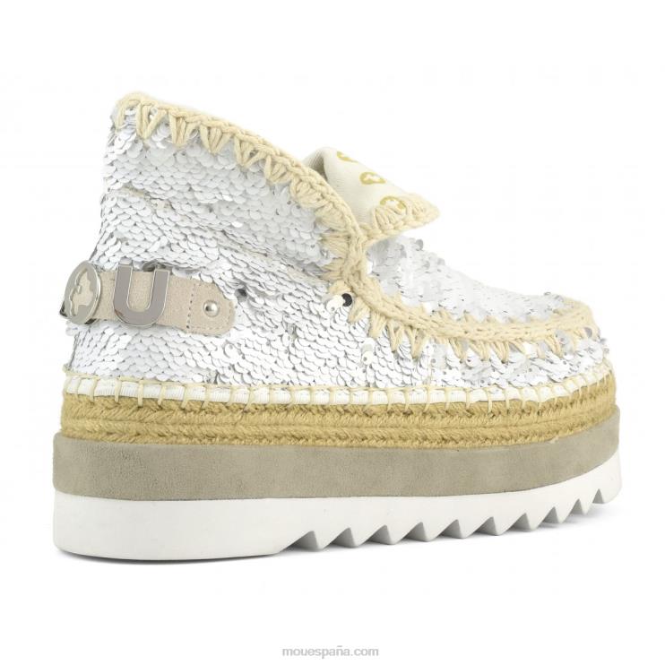 mujer lentejuelas de yute esquimal Mou NN6RX218 lentejuelas blanco-plata