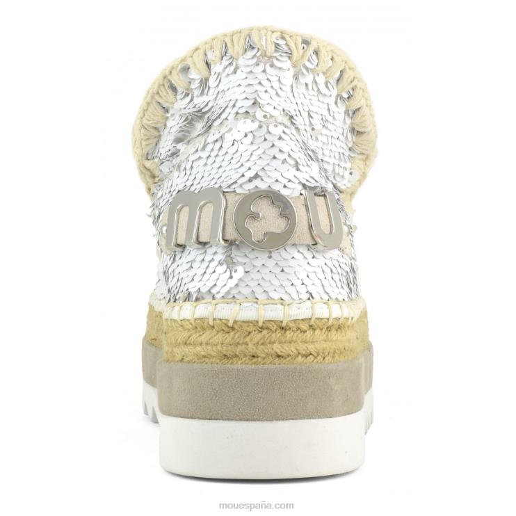 mujer lentejuelas de yute esquimal Mou NN6RX218 lentejuelas blanco-plata