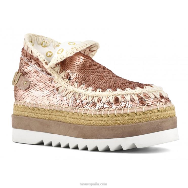 mujer lentejuelas de yute esquimal Mou NN6RX220 lentejuelas oro rosa - logo oro