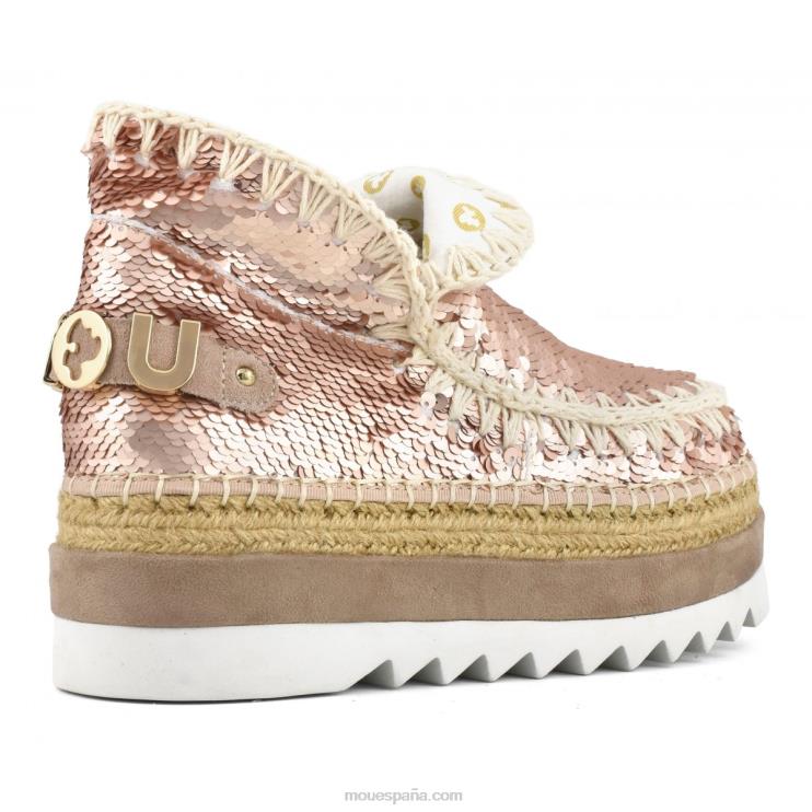 mujer lentejuelas de yute esquimal Mou NN6RX220 lentejuelas oro rosa - logo oro