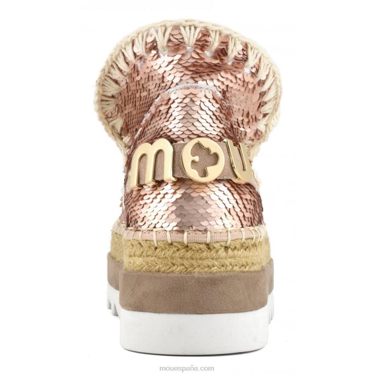 mujer lentejuelas de yute esquimal Mou NN6RX220 lentejuelas oro rosa - logo oro