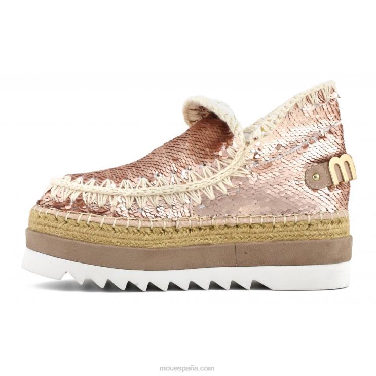 mujer lentejuelas de yute esquimal Mou NN6RX220 lentejuelas oro rosa - logo oro