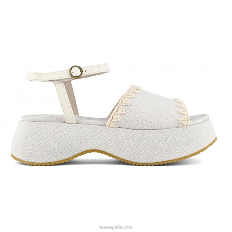 mujer correa de tobillo gruesa Mou NN6RX148 bianco sporco