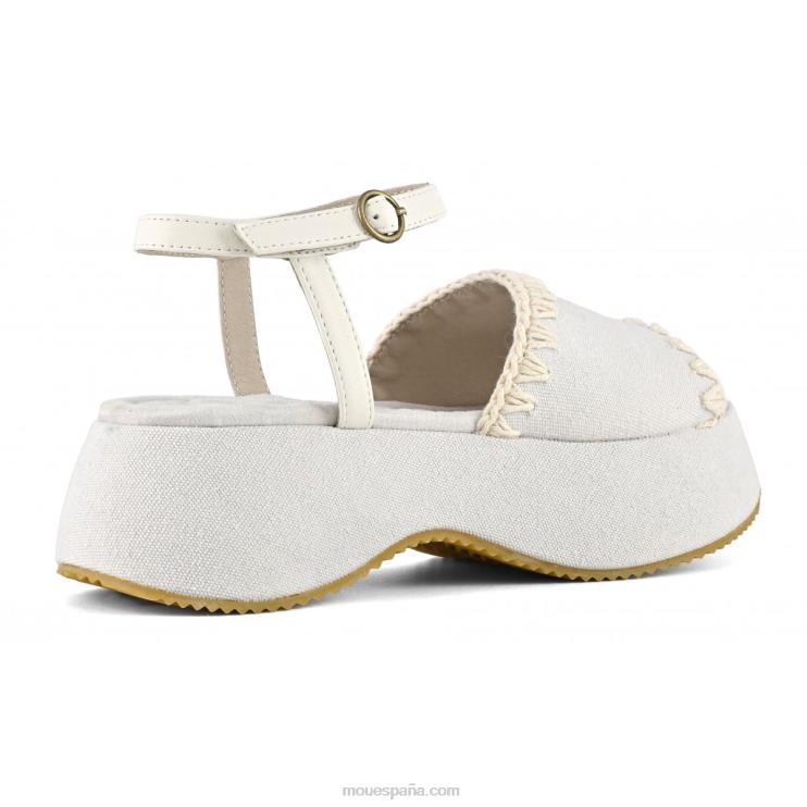 mujer correa de tobillo gruesa Mou NN6RX148 bianco sporco