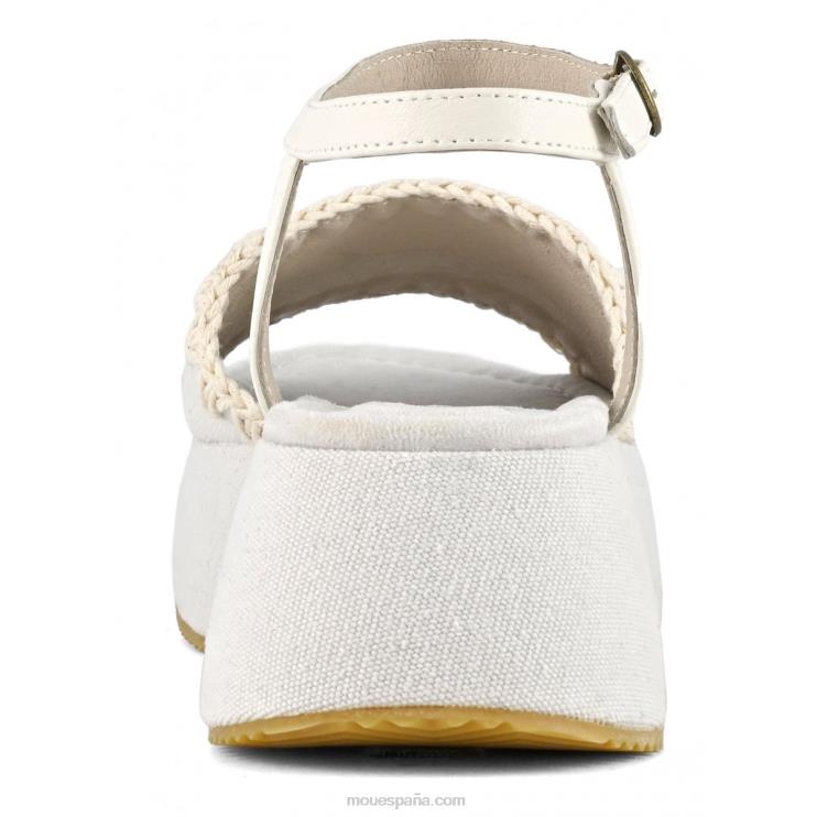 mujer correa de tobillo gruesa Mou NN6RX148 bianco sporco